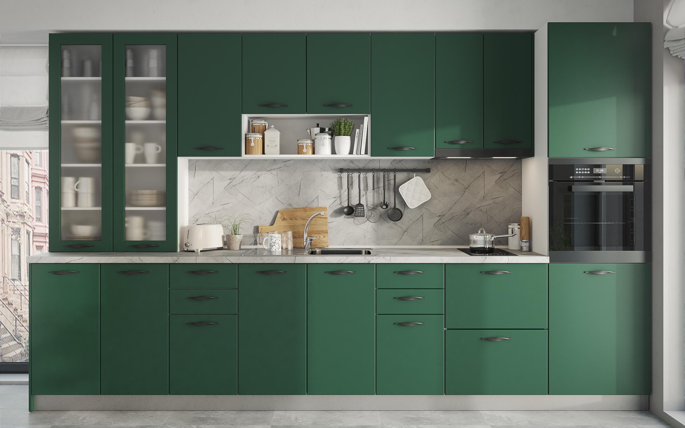 Door for built-in appliance Simon 48, green  2